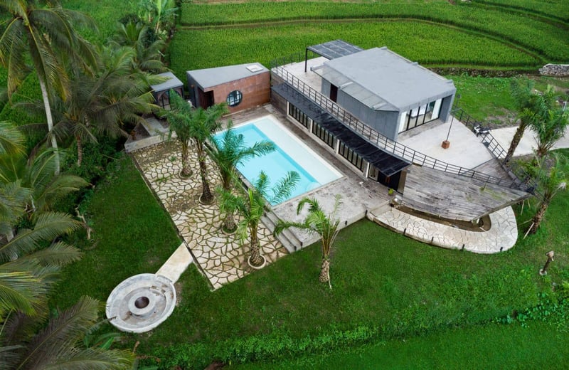 Location d’une villa design haut de gamme avec vue sur les rizières, Tegallalang, Bali, Indonésie